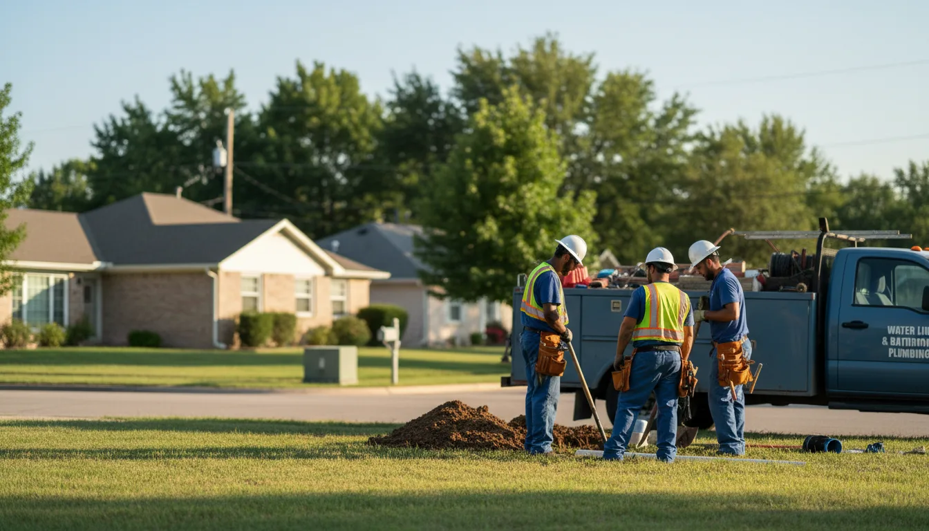 Residential water line and bathroom plumbing service in Troy, TN